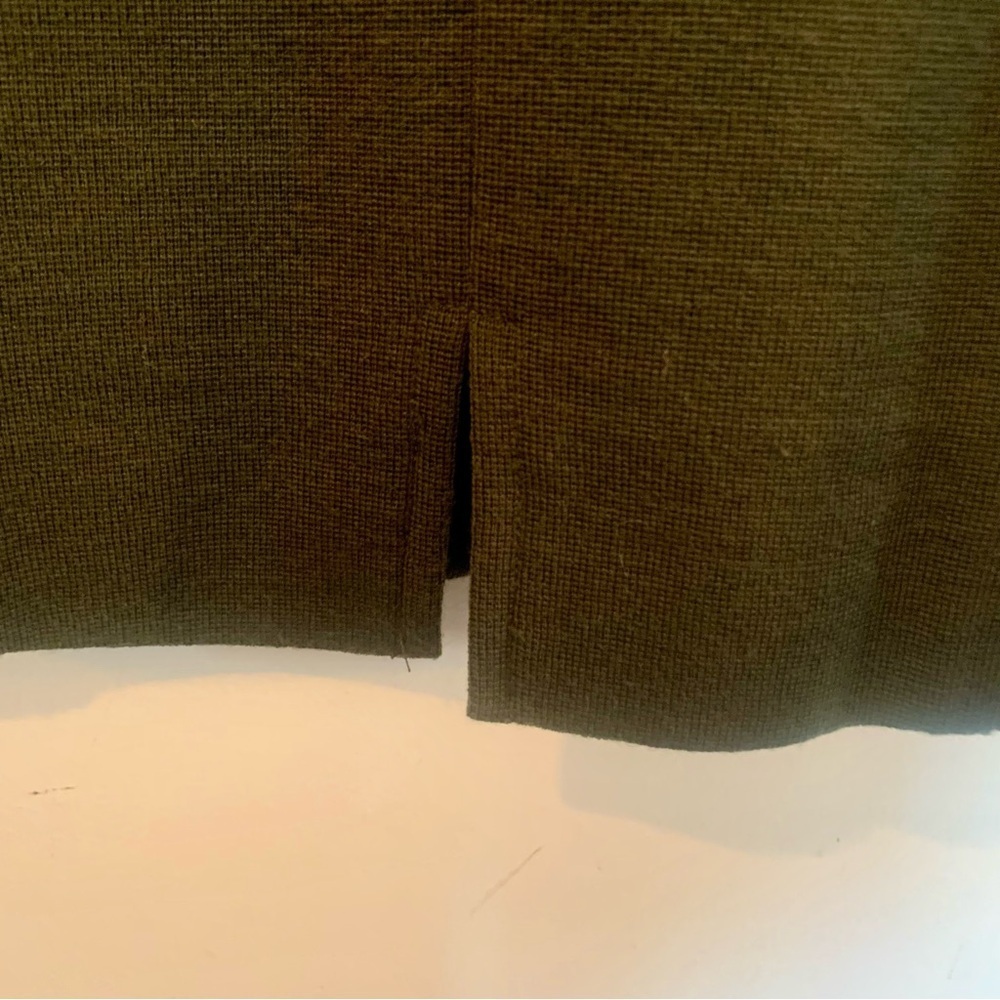 Vintage Dana Bachman 100% Wool Hunter Green Long sleeve Dress Size Medium - Picture 9 of 9